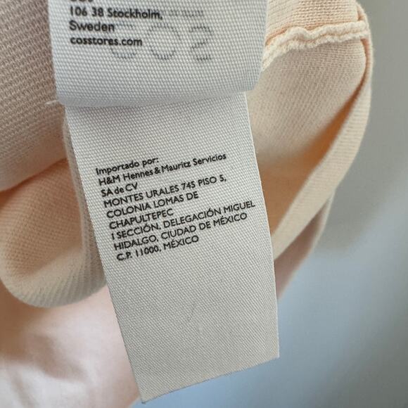 COS KNITTED POLO NECK JUMPER ORGANIC COTTON LIGHT PINK - Picture 11 of 13